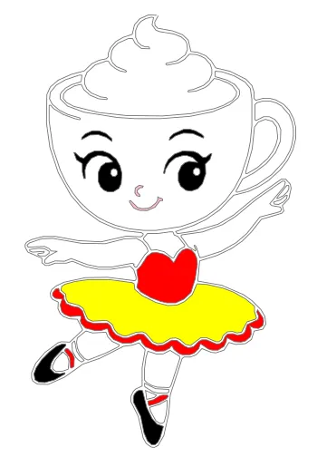 How to draw Ballerina Cappuccina step by step