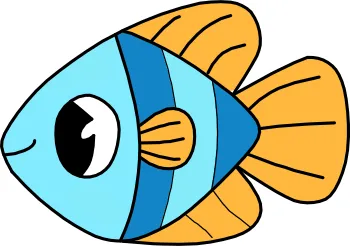 How to draw Blue & Gold Fish step by step