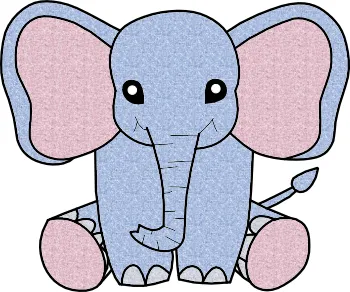 How to draw Blue Elephant step by step