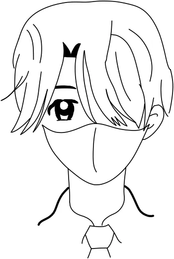 How to draw Boy Face Anime step by step