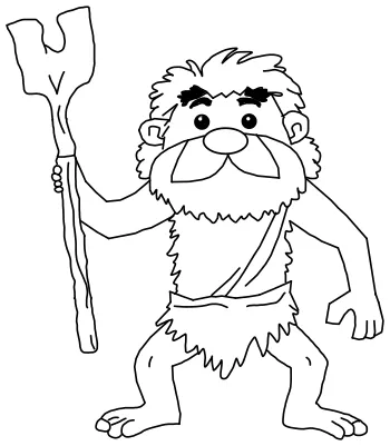 How to draw Caveman step by step