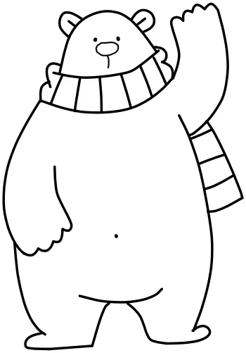 How to draw Cool Bear step by step