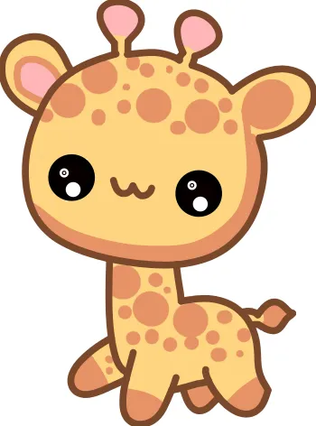 How to draw Cute Baby Giraffe step by step