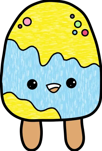 How to draw Cute Ice Cream Popsicle step by step