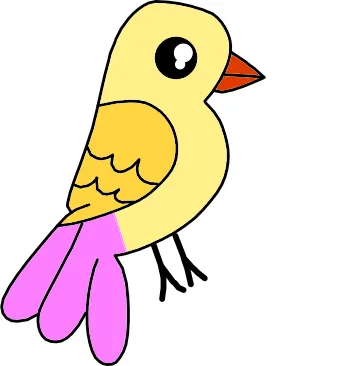 How to draw Easy Bird step by step
