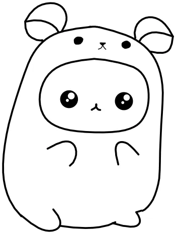 How to draw Hamster Costume step by step