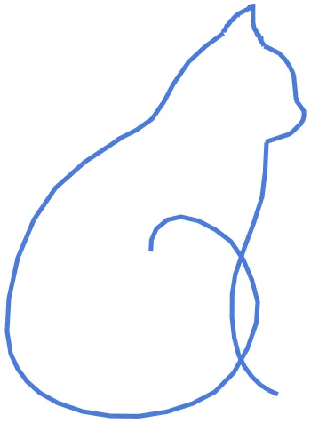 How to draw Line Cat step by step