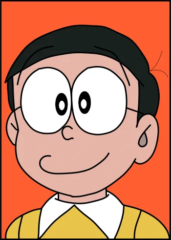How to draw Nobita Nobi Portrait step by step