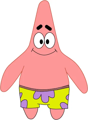 How to draw Patrick Star In Yellow Shorts Sketchdoo step by step