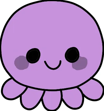 How to draw Purple Octopus step by step