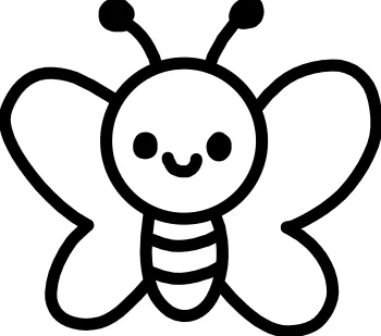 How to draw Simple Butterfly step by step