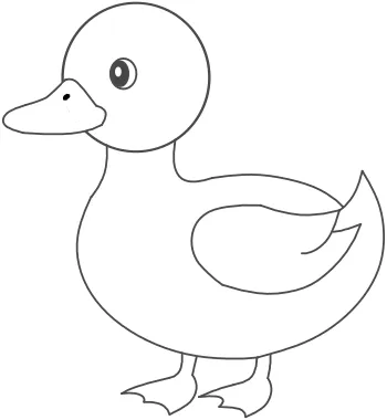 How to draw Simple Duck step by step