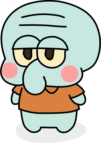 How to draw Squidward Tentacles step by step