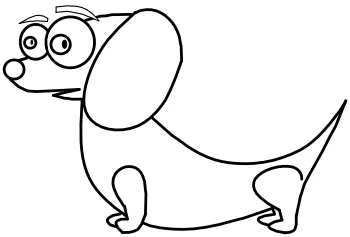 How to draw Stretched Doggy step by step