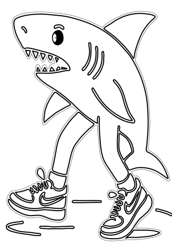 How to draw Tralalero Tralala step by step